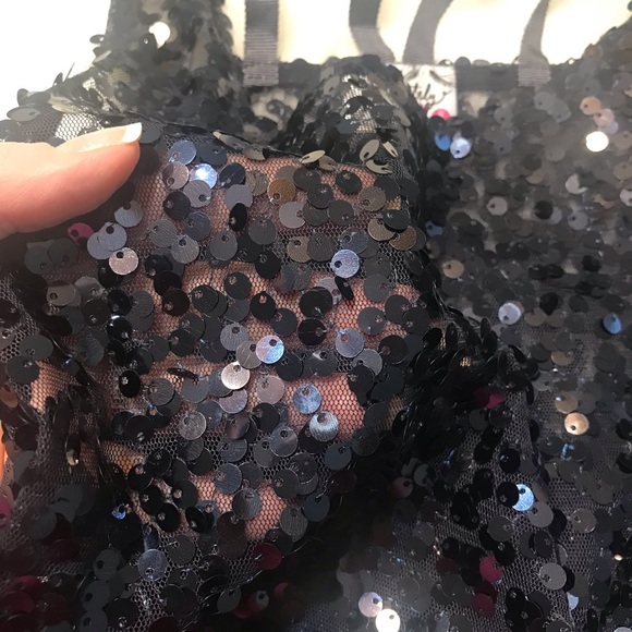 Free People ~ Deep Blue Strappy Sequin Tank - Picture 6 of 8